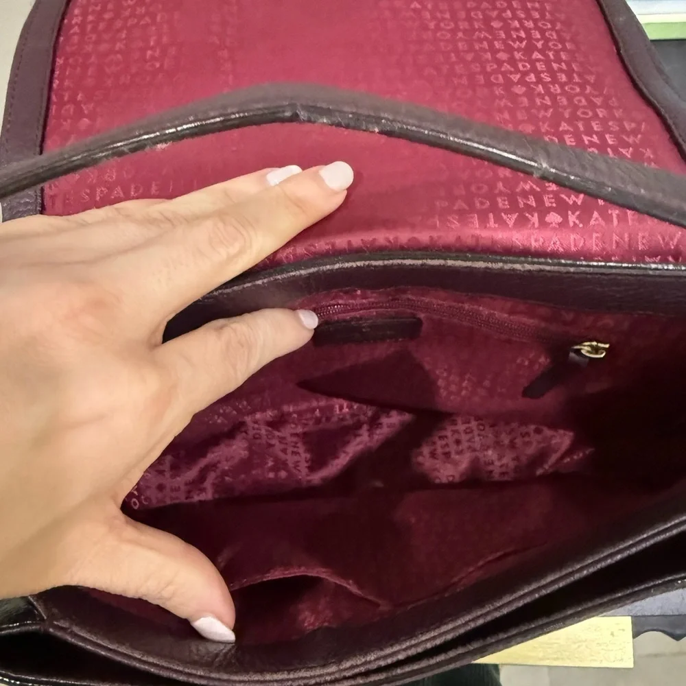 Kate Spade Plum Leather Satchel